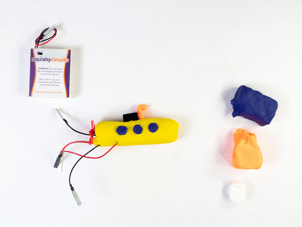 Submarine with an orange dough periscope
