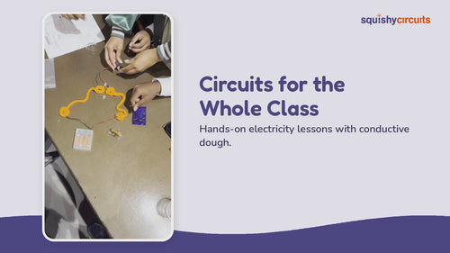 Group Kit video: a class building conductive dough circuits at every station