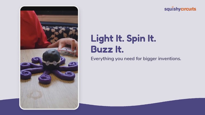 Deluxe Kit video: LEDs, buzzers and a spinning fan in conductive dough circuits