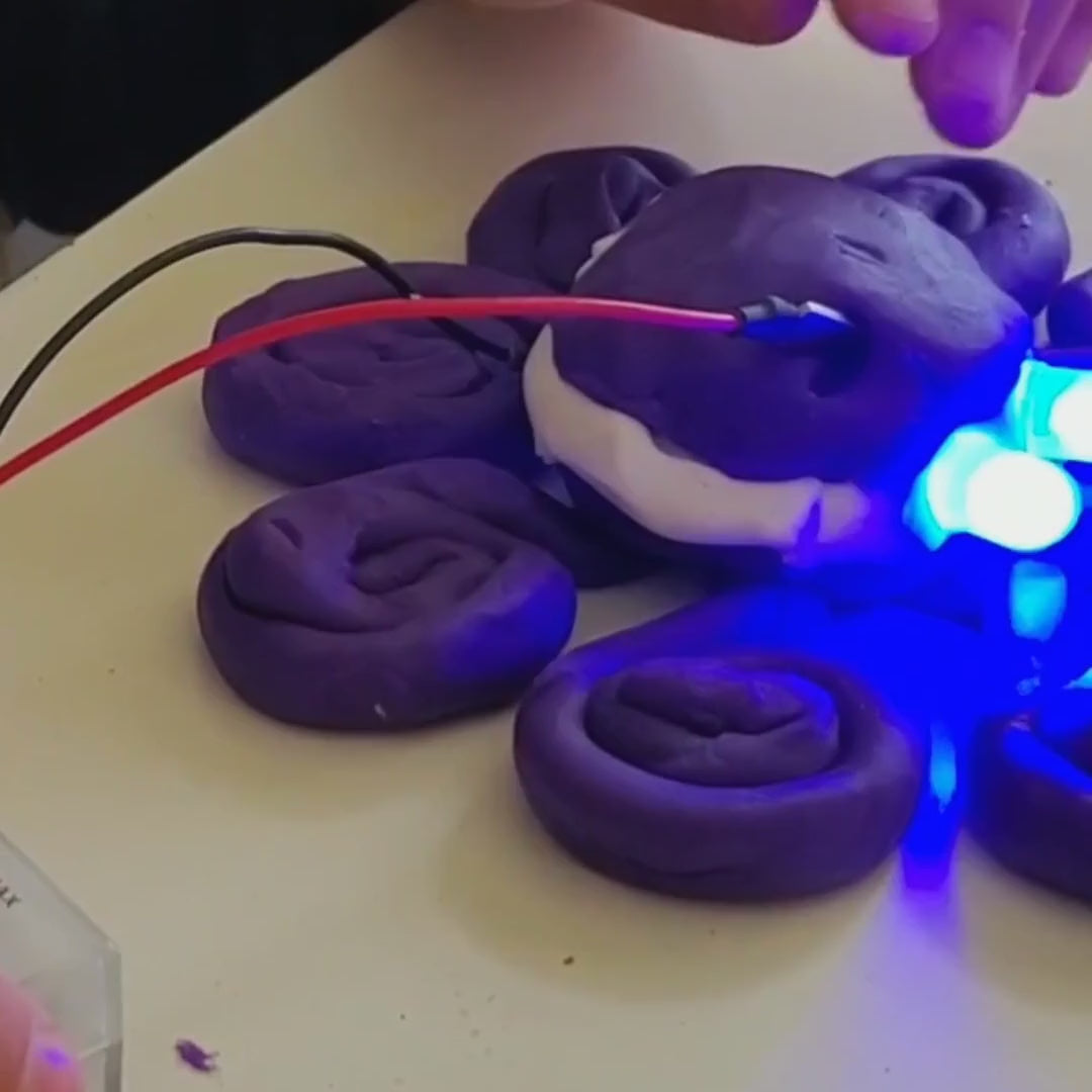 Deluxe Kit: lit LEDs, a spinning fan and insulating dough